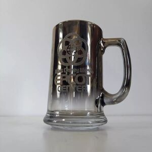 Vintage Walt Disney EPCOT Metallic Smokey Silver Mirrored Handled Mug Beer Stein